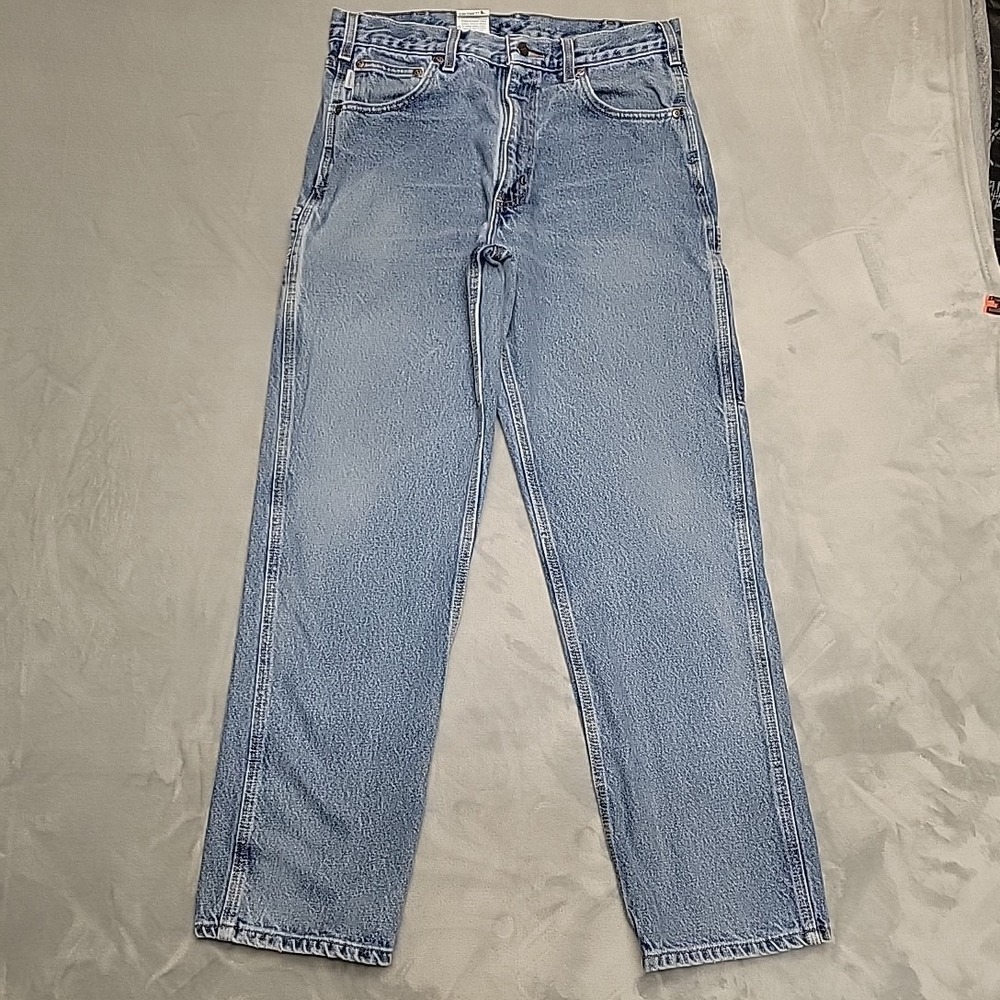 Carhartt Relaxed Fit Carpenter Jeans Men 34x32 Blue Denim Workwear Grunge B171